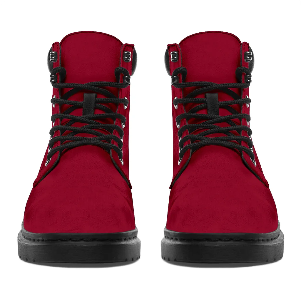 All-Season Boots_Burgundy_ Micro-Suede