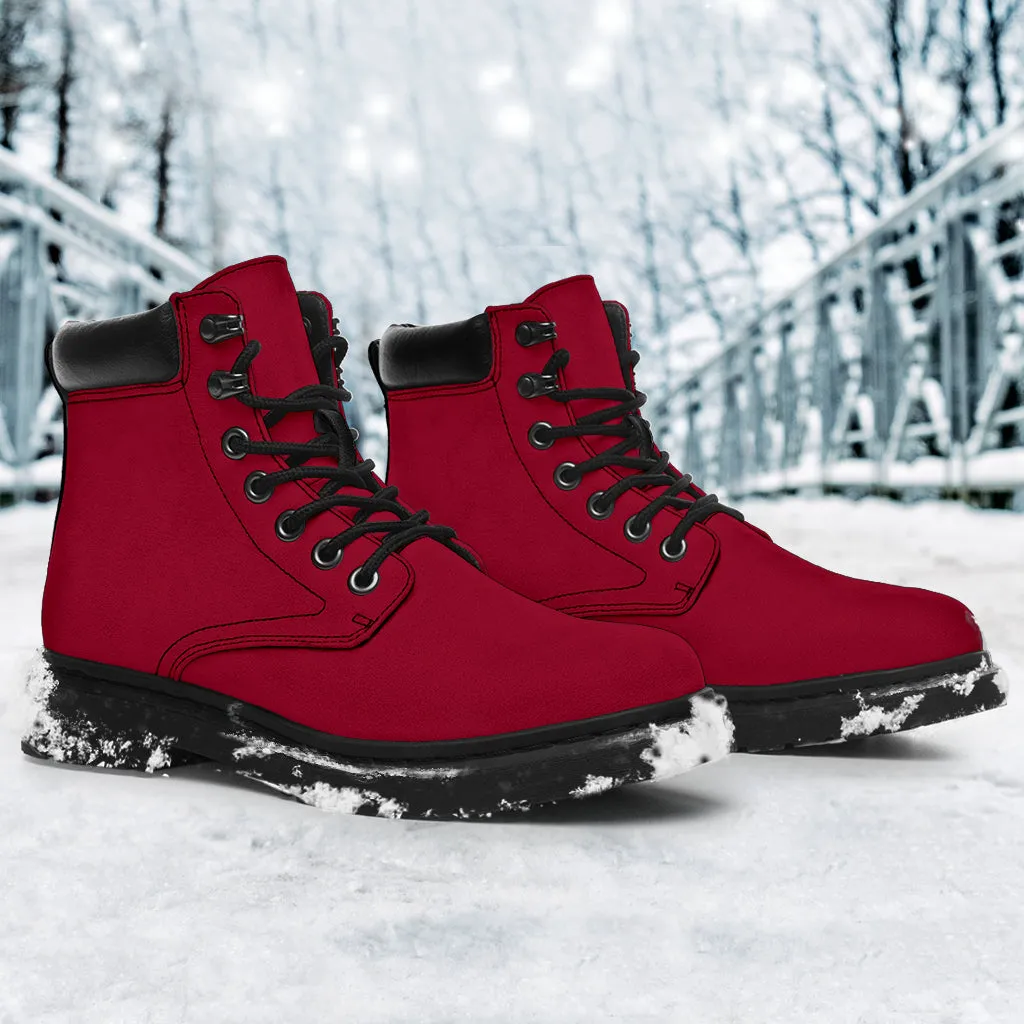 All-Season Boots_Burgundy_ Micro-Suede