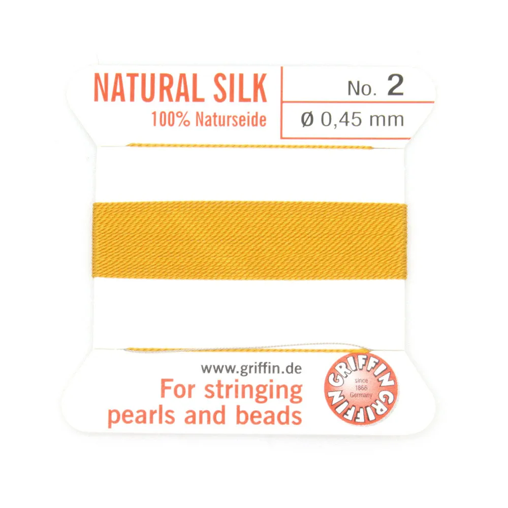 Amber Silk Thread 0.45mm x 2m - Pack of 1