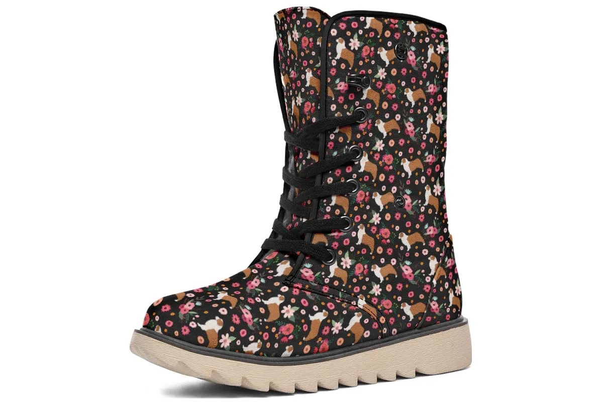 Australian Shepherd Flower Polar Vibe Boots