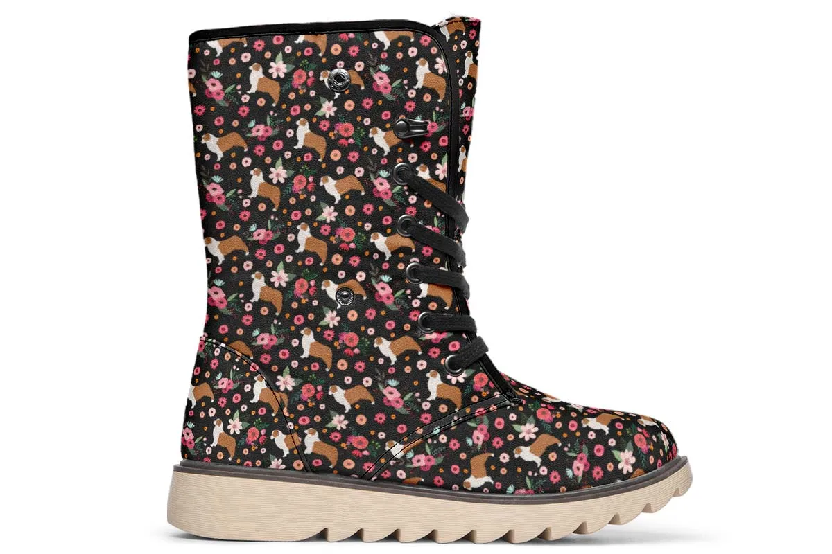 Australian Shepherd Flower Polar Vibe Boots