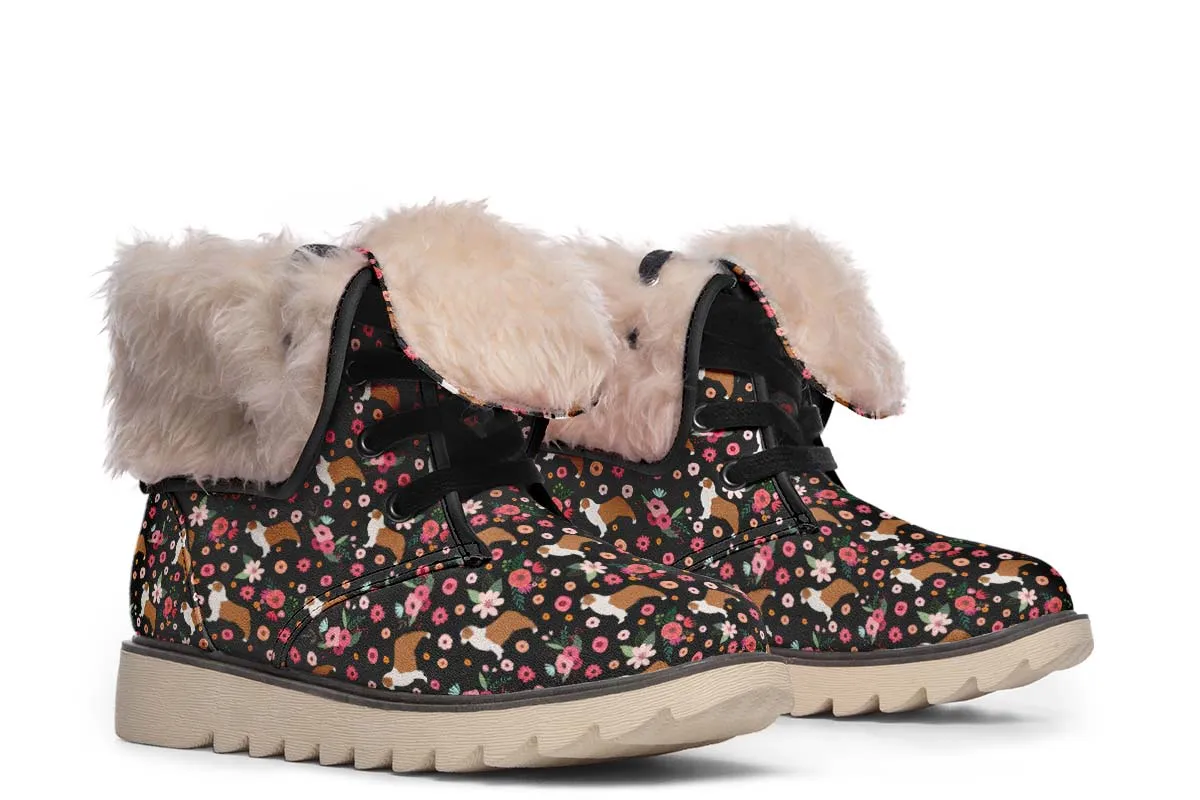 Australian Shepherd Flower Polar Vibe Boots