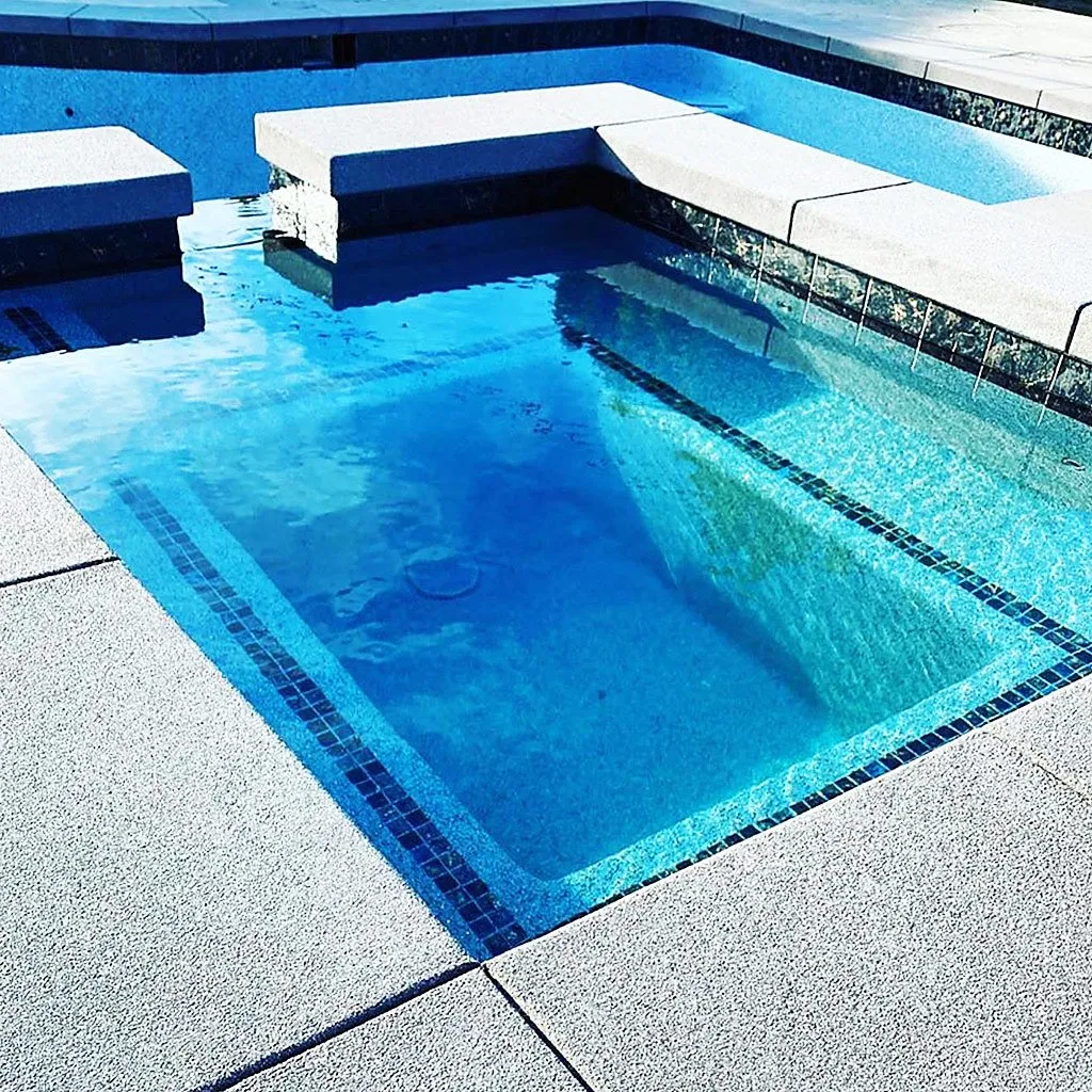 Blue Blend, 1-1/8" x 1-1/8" - Porcelain Pool Tile