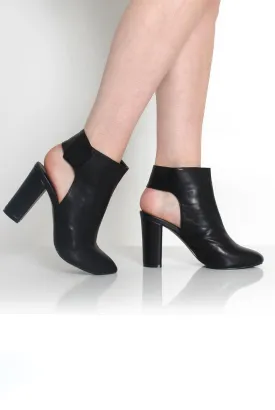 Briley Black Cut Out Ankle Boots