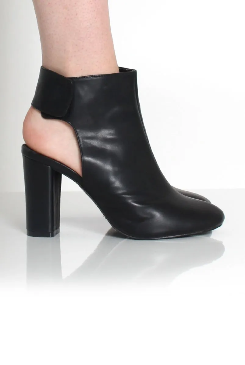 Briley Black Cut Out Ankle Boots