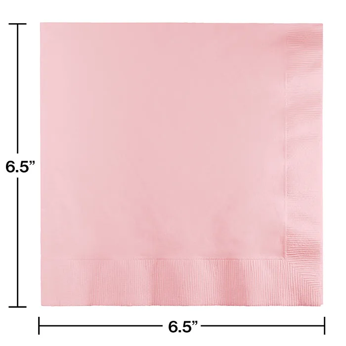 Bulk Pack of 100 Classic Pink Luncheon Napkins 2Ply