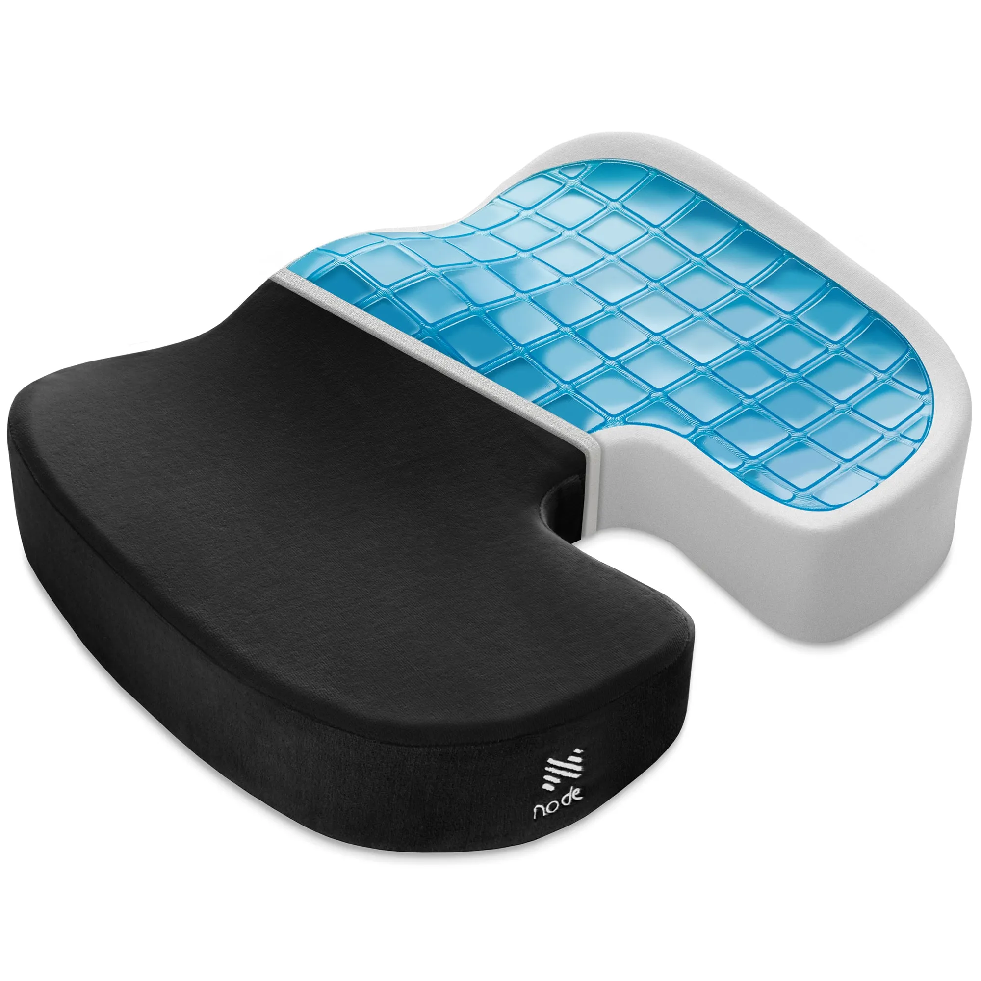 Gel-Enhanced Memory Foam Ergonomic Seat Cushion by Node