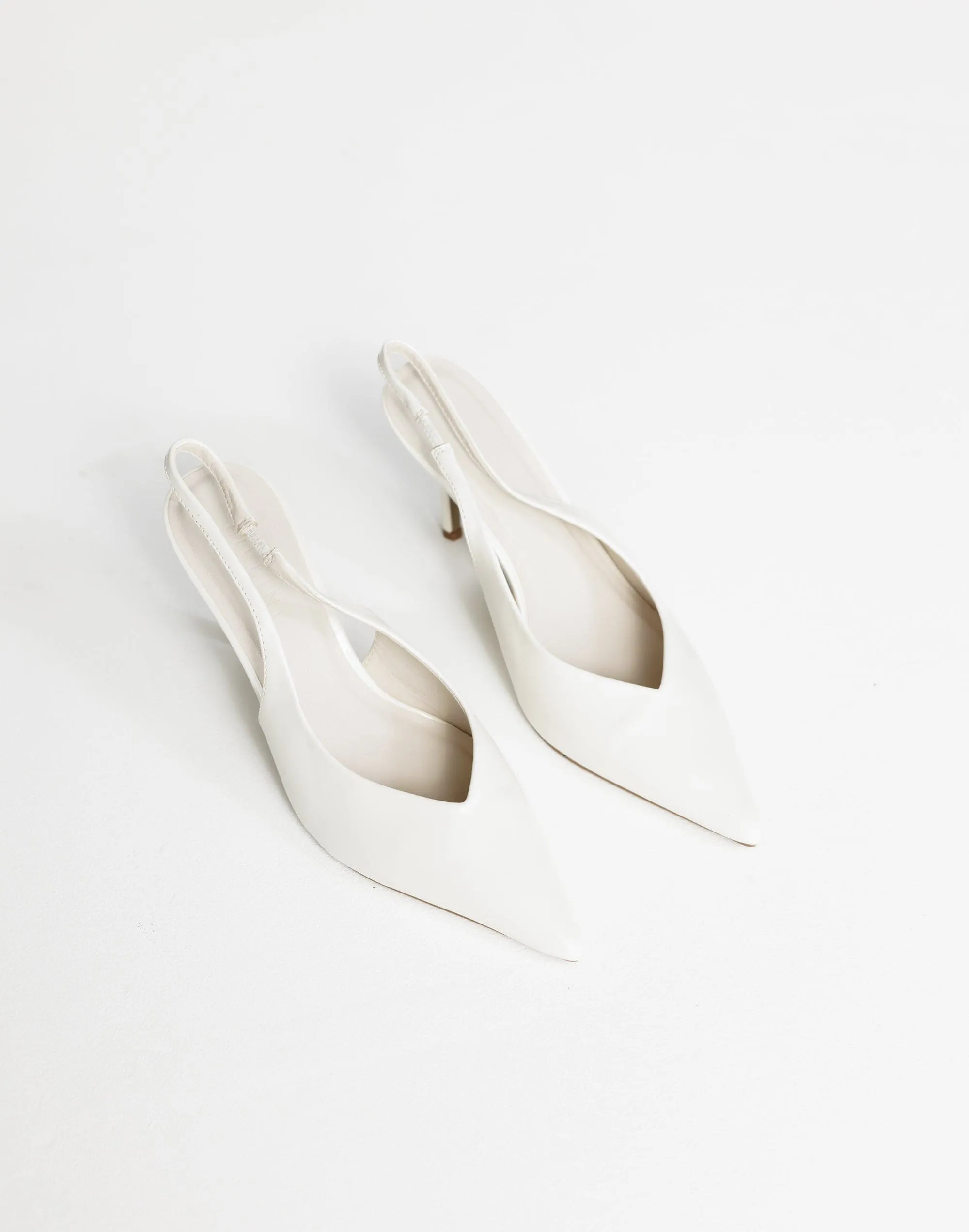 Kendra Heels (White Shine) - By Billini