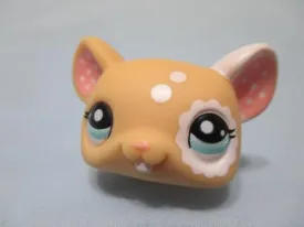 LIKE NEW LITTLEST PET SHOP #1618 CREAM AND WHITE SPOTTED MOUSE RAT Authentic LPS NOV17NPBD