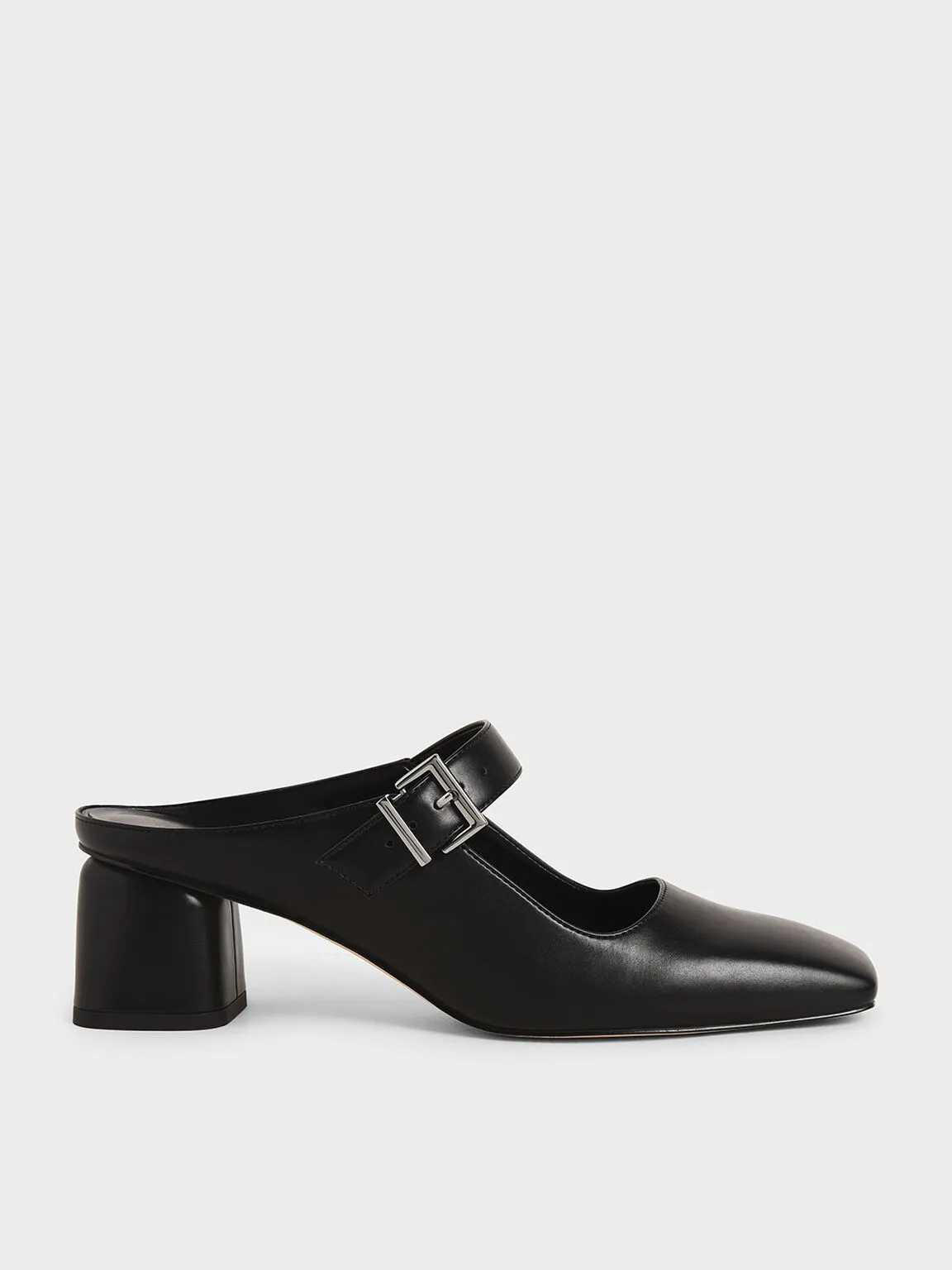 Mary Jane Block Heel Mules