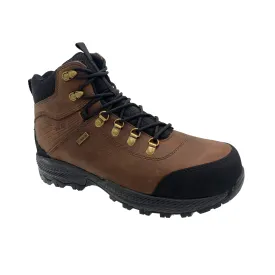 Men 6" Brown Tumbled Leather Waterproof Work Boot - KT1009