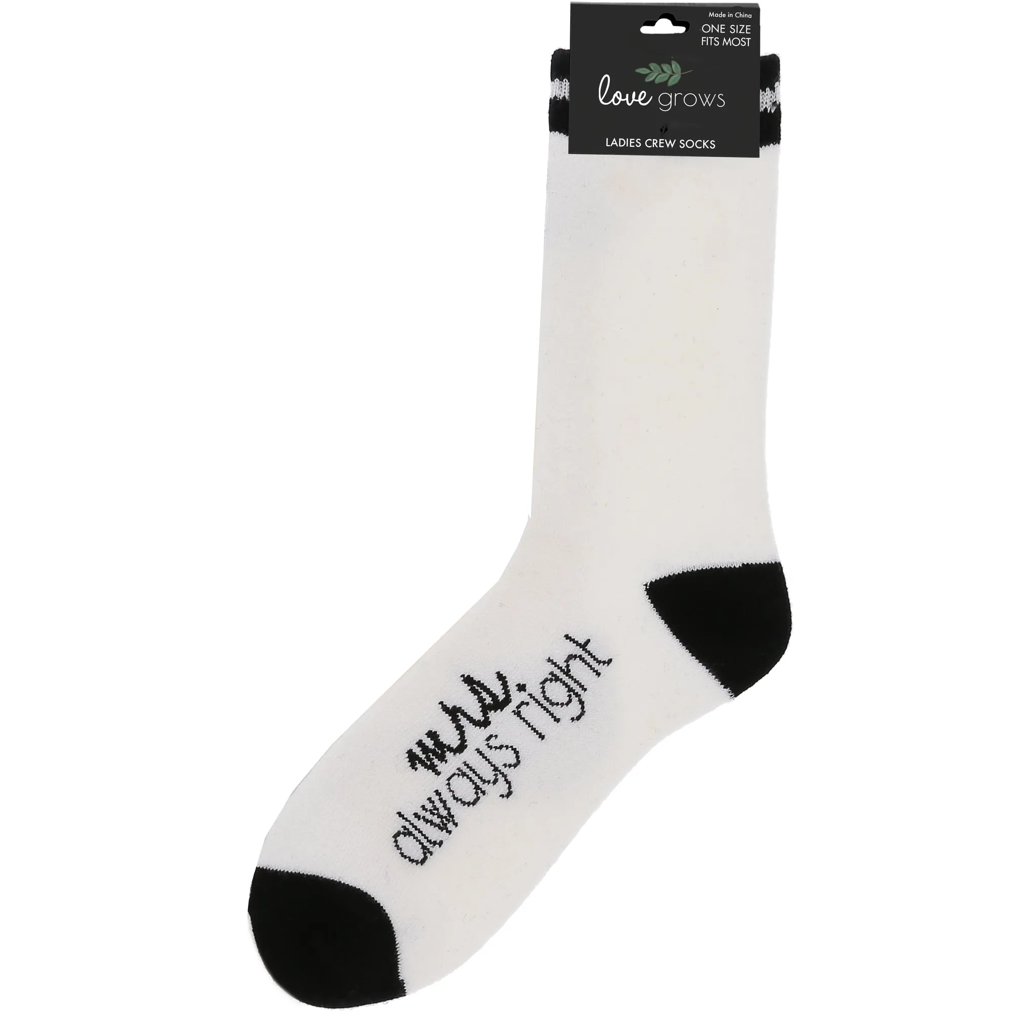 Mrs. Always Right Ladies Crew Sock