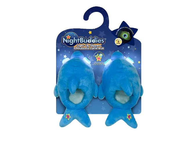 NightBuddies - Dolphin Light-up Slippers