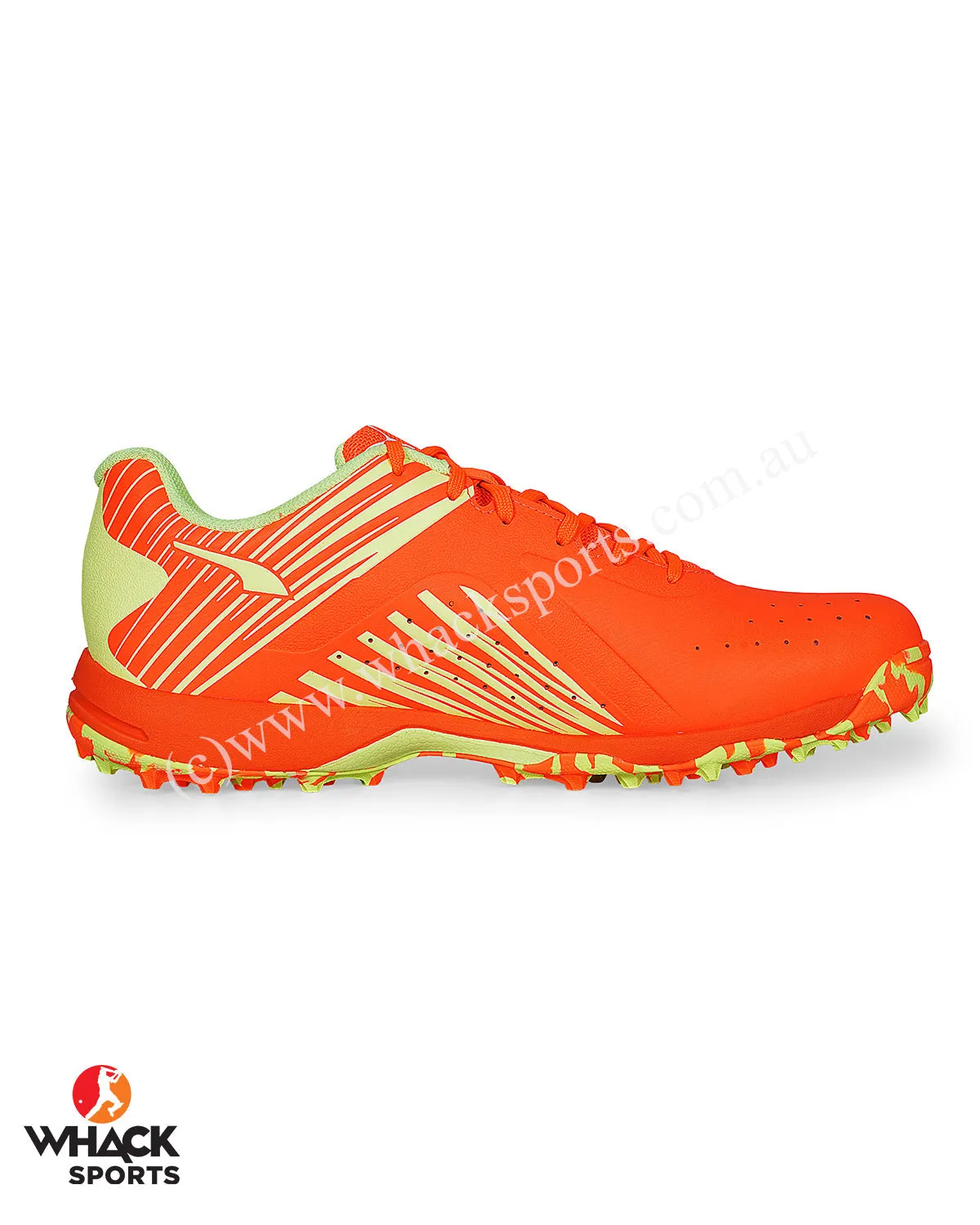 Puma 22 FH - Rubber Cricket Shoes - Ultra Orange - Fast Yellow