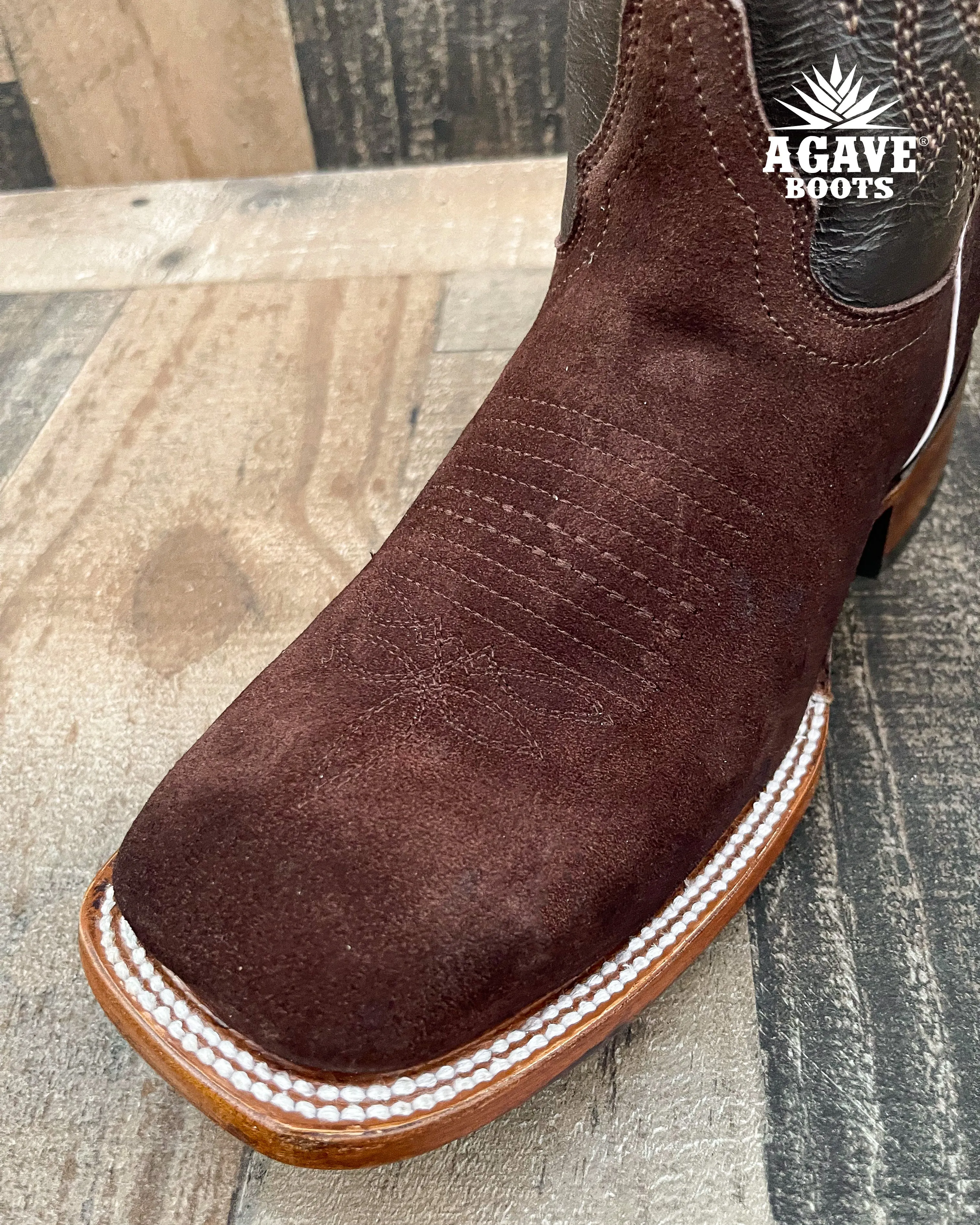 "ROUGH OUT" MOCHA | MEN SQUARE TOE WESTERN COWBOY BOOTS