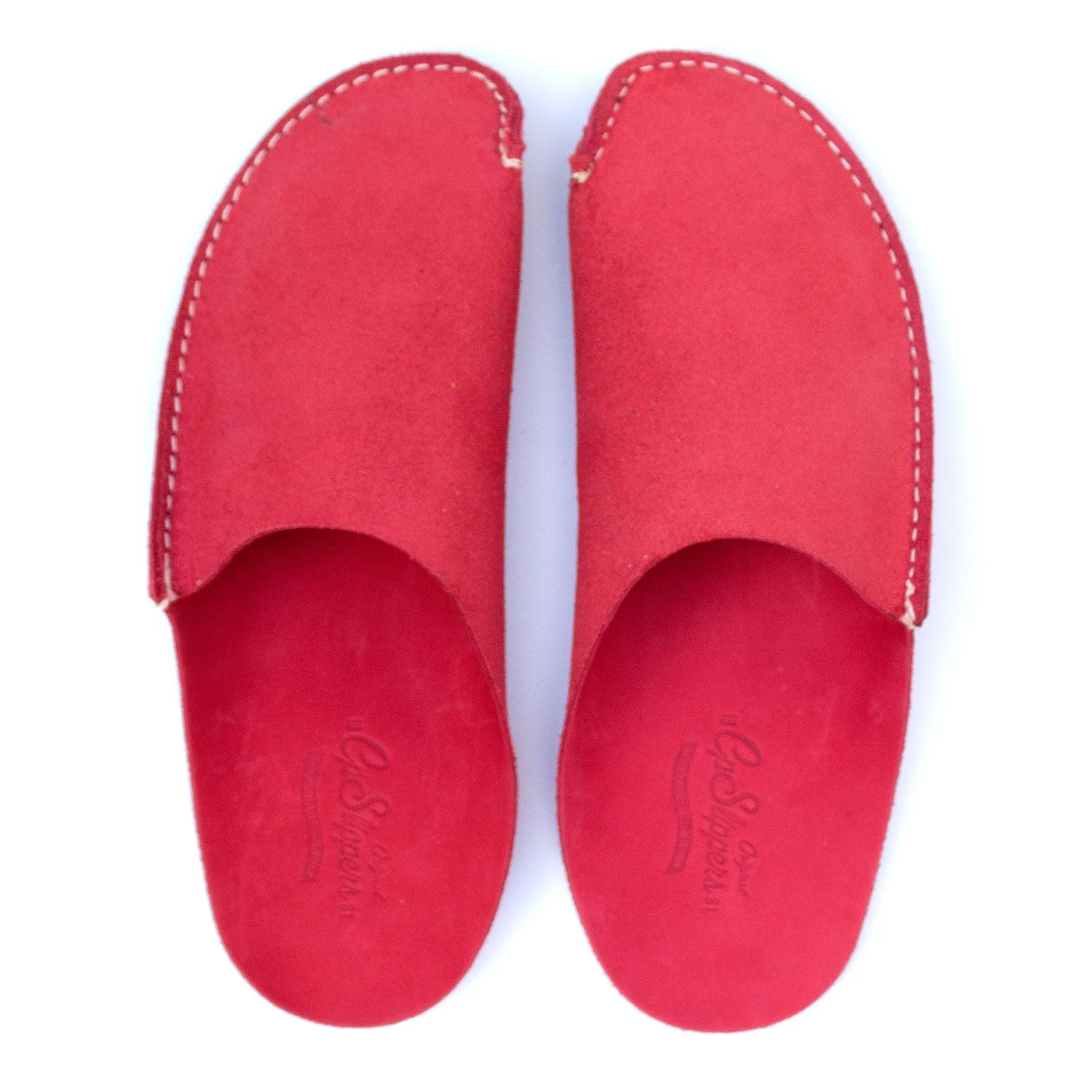 Red CP Slippers Minimalist