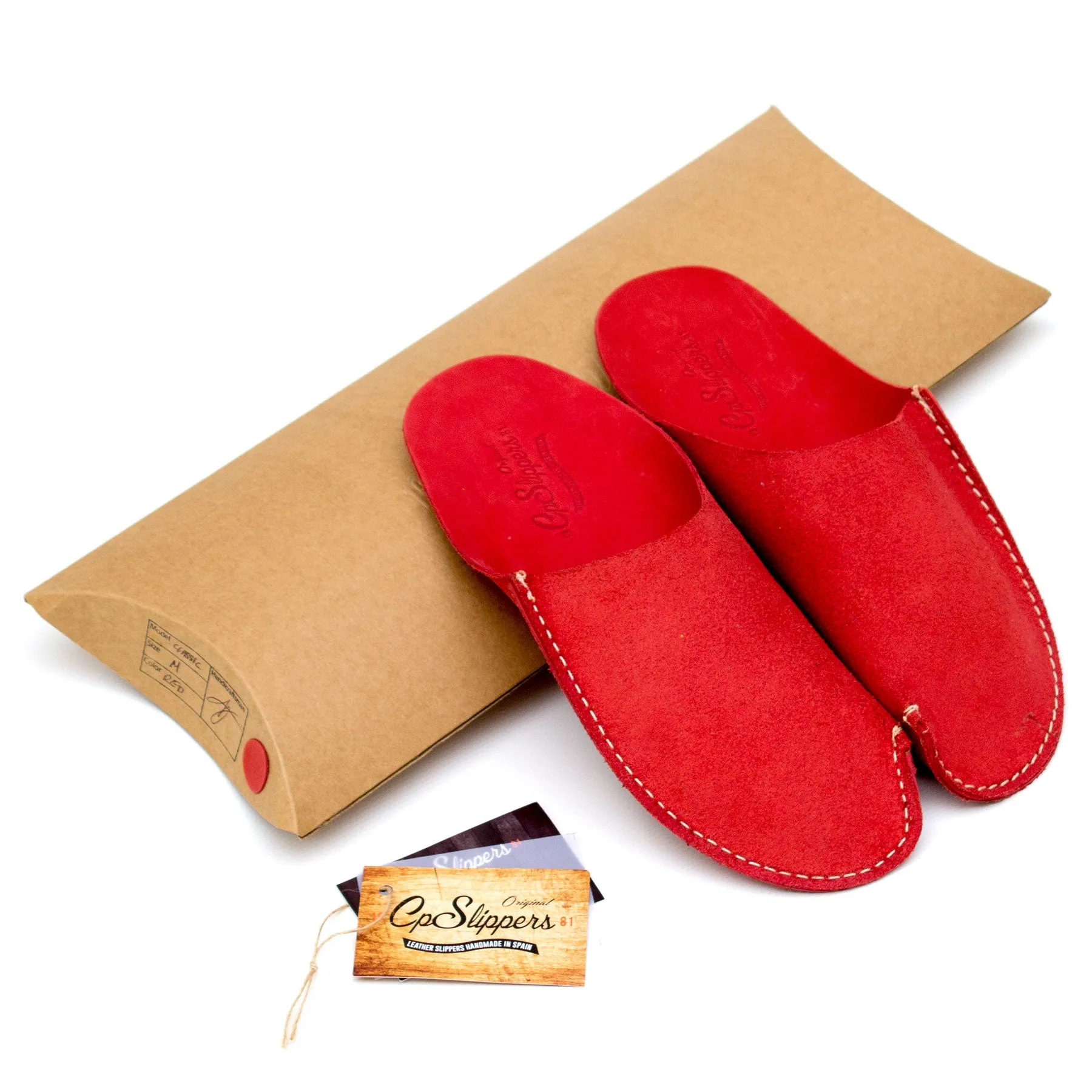 Red CP Slippers Minimalist