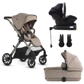 Silver Cross Reef 2   Carry Cot   Simplicity Capsule Bundle - Frappe **PRE-ORDER, LATE NOVEMBER DELIVERY**