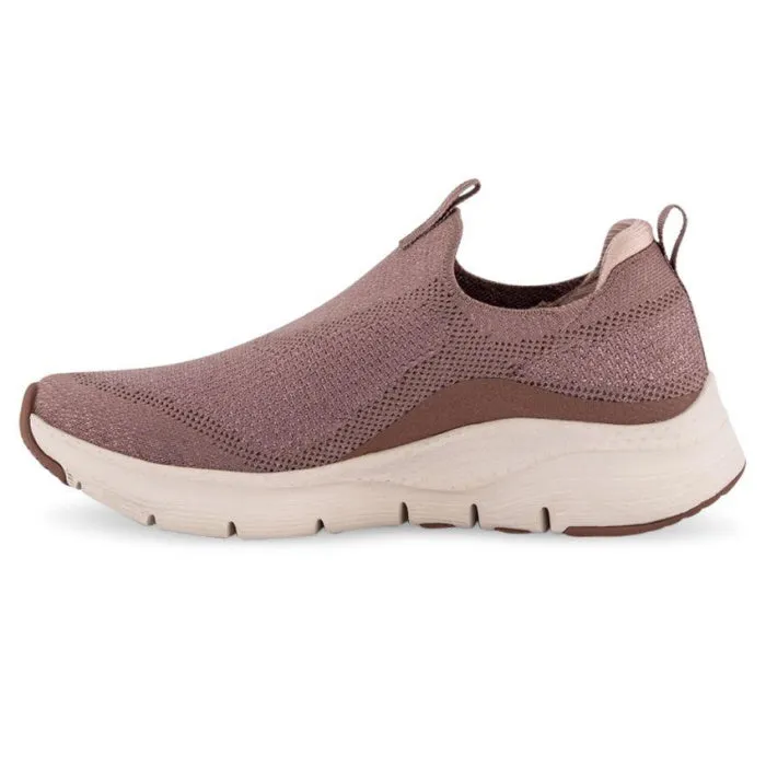 Skechers Arch Fit Slip Ons Keep It Up Mauve