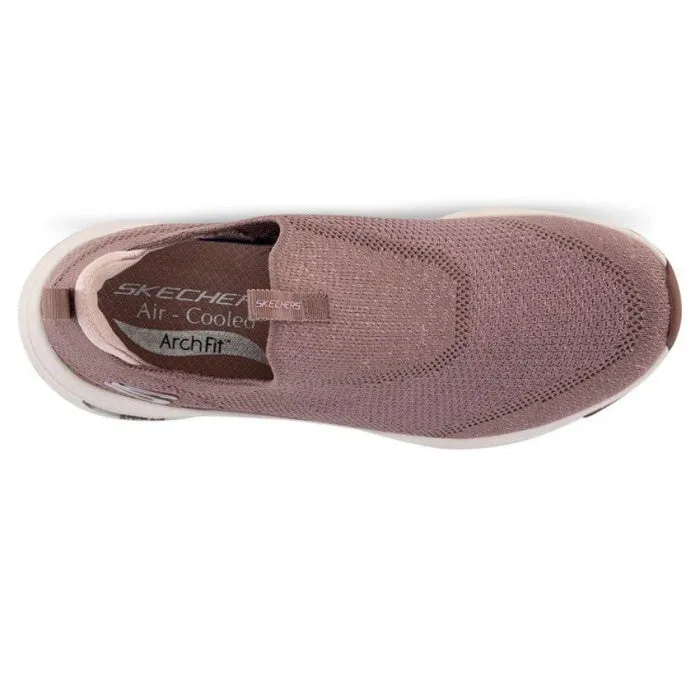 Skechers Arch Fit Slip Ons Keep It Up Mauve