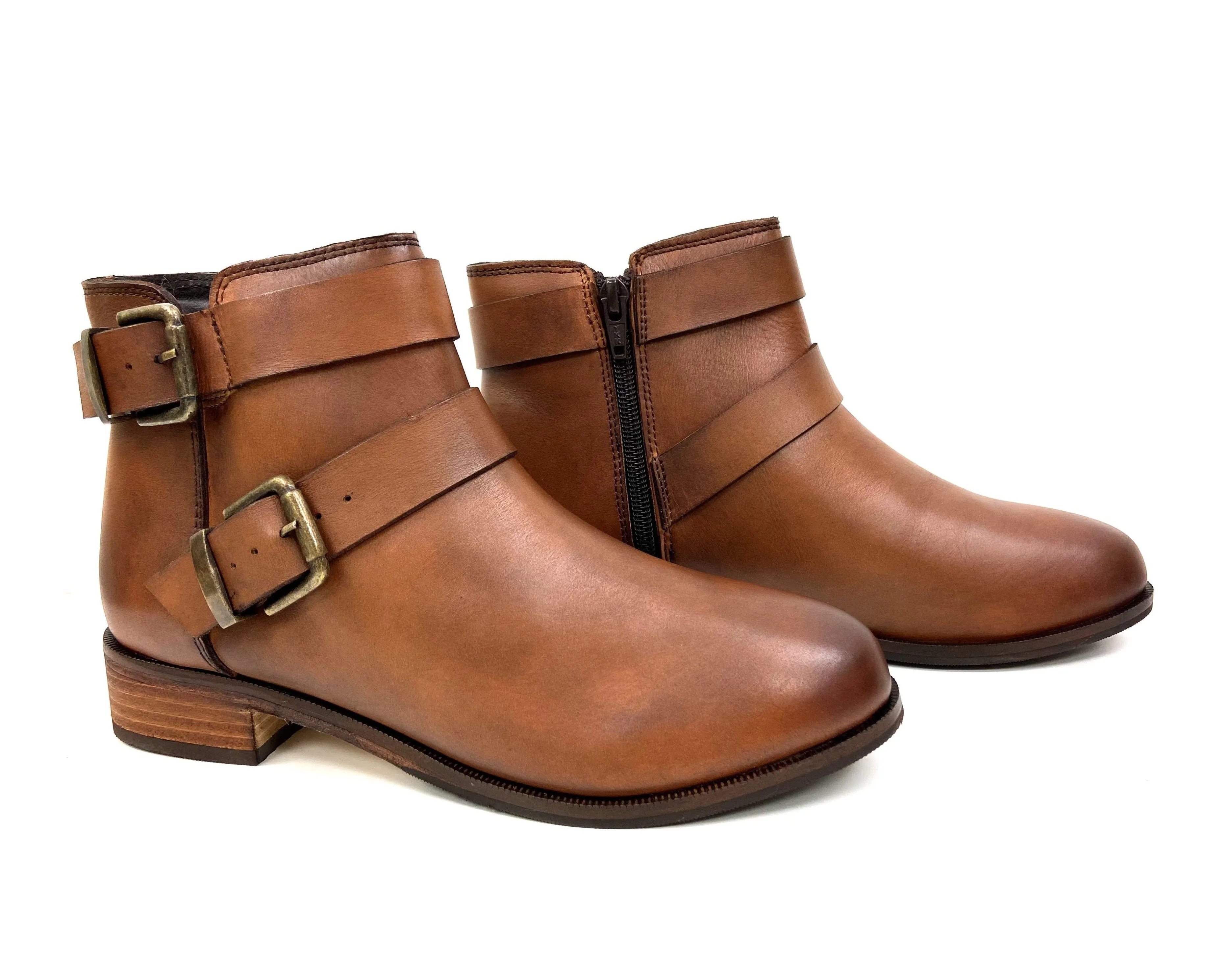 Tillie Tan Stacked Bootie