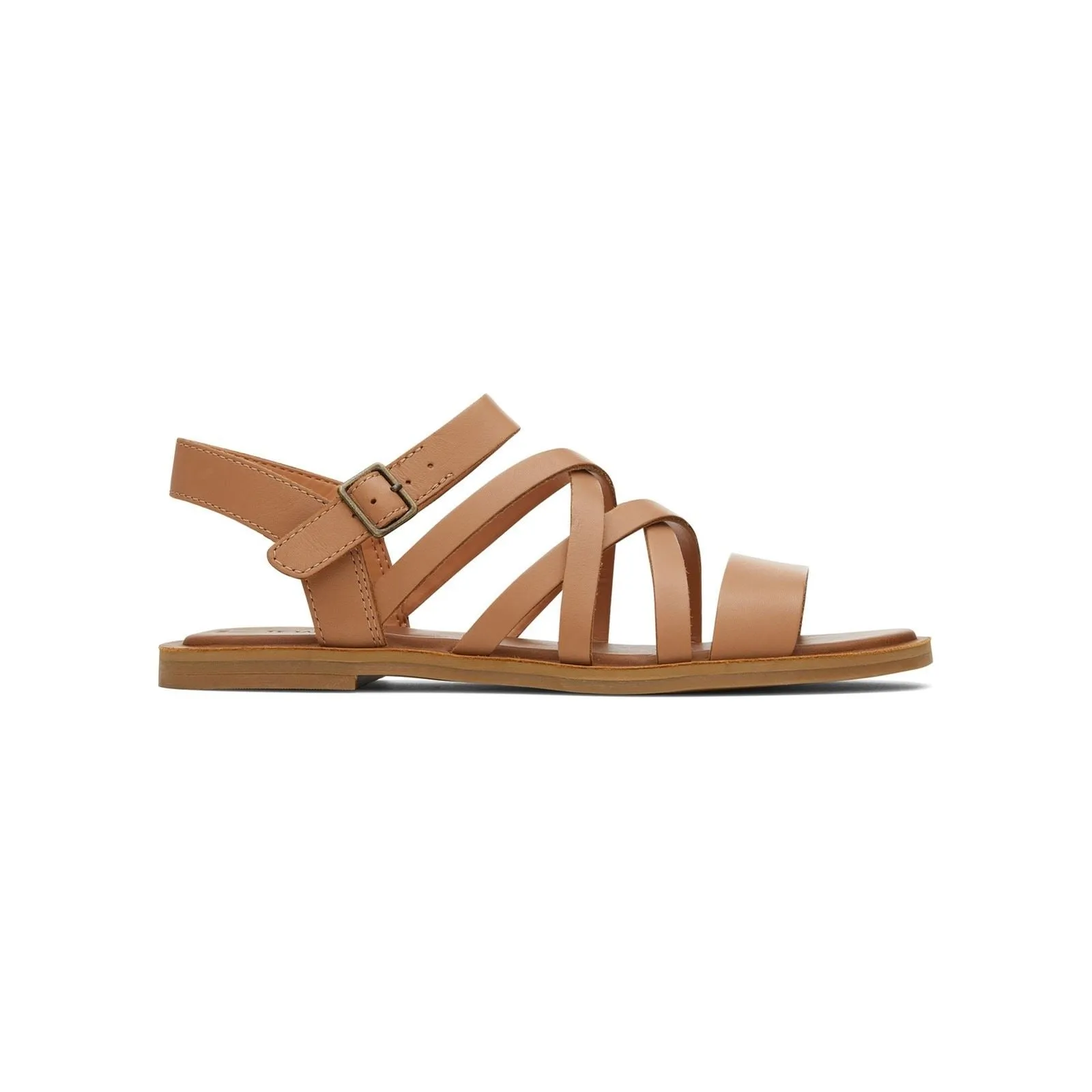 TOMS Sephina Leather Women's Sandy Beige Sandals